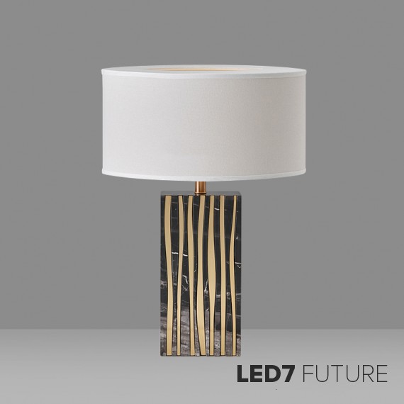 Loft Industry Modern - Gold Zebra Table